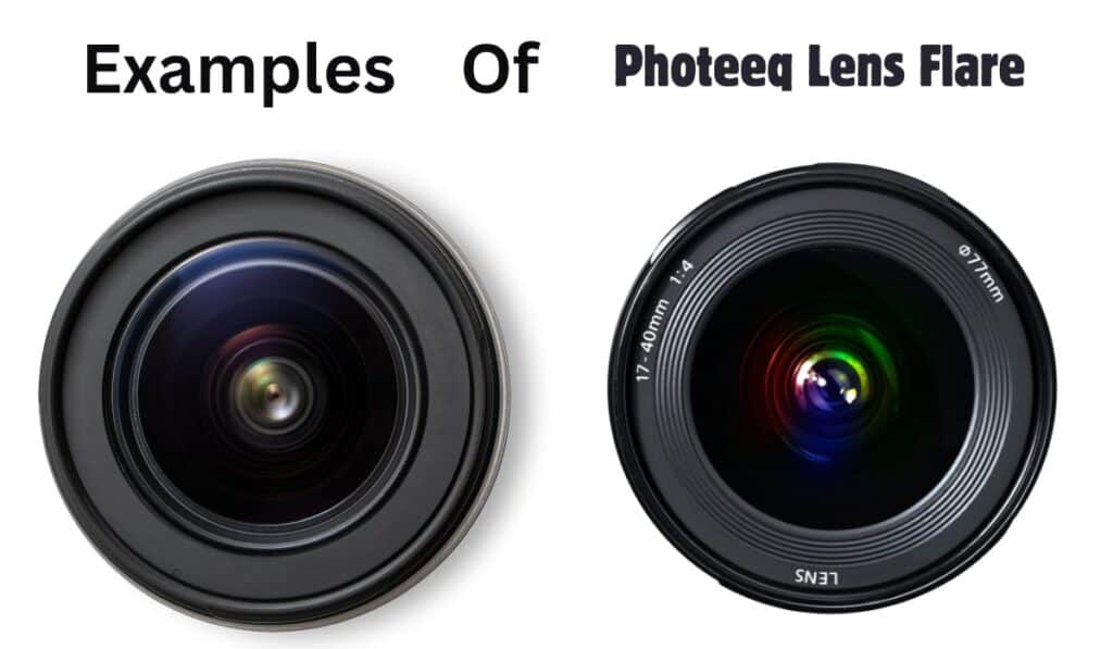 In this image you explain tow examples of photeeq lens flare