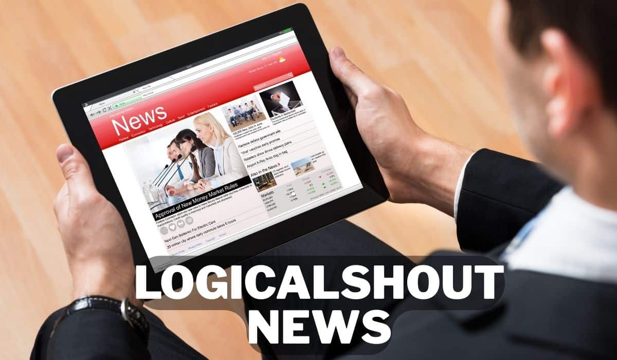 Logo for LogicalShout News, with the word "News" displayed above and below the central brand name "LOGICALSHOUT." The graphic represents a news outlet, blog, or media platform.