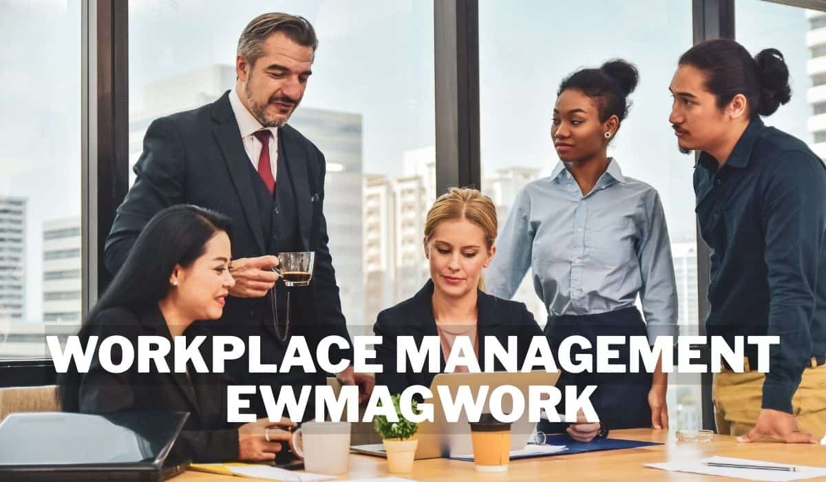 "Workplace Management EWMagWork logo" A team working togather.